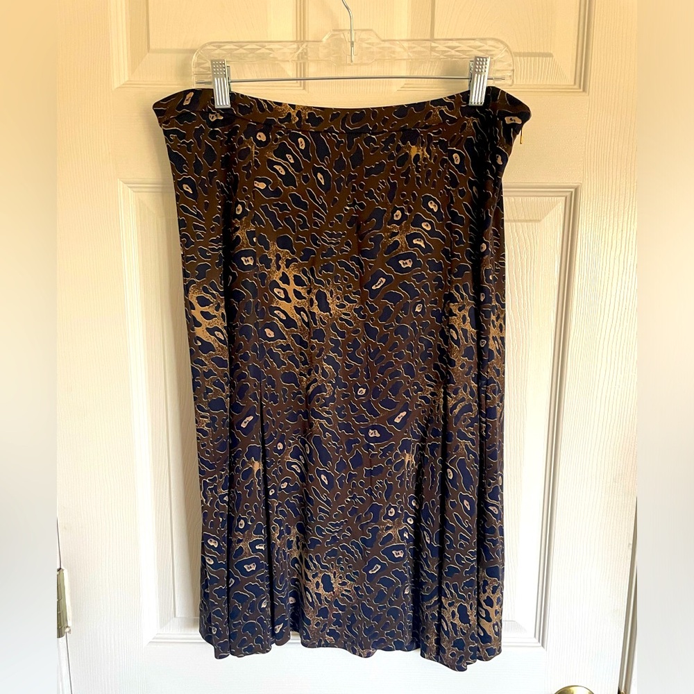 Tory Burch Animal Print Knee Length Skirt leopard cheetah print
